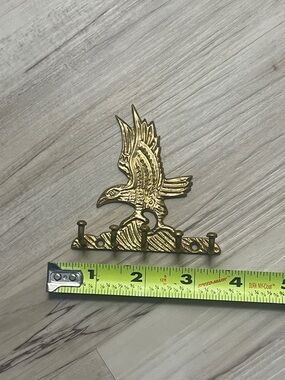 Brass Eagle Wall Hook Rack - 4 Pegs